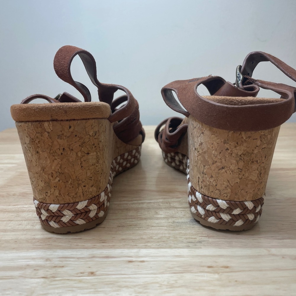 Zodiac Paola Women's Brown Suede Strappy Wedge‎ Sandals Size 10M - Picture 6 of 11